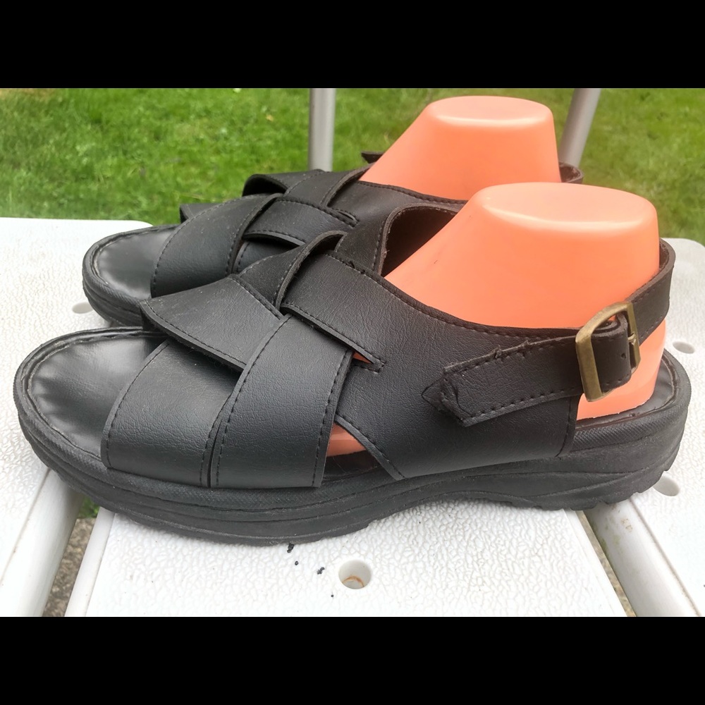 Cruiser SR-34 Men’s Black Leather Sport Sandals